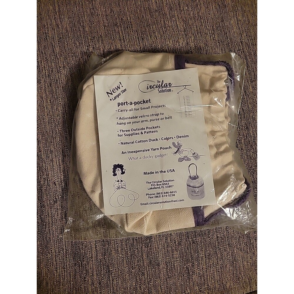 Vtg NOS Circular Solution Port A Pocket Large USA Port-a-pocket